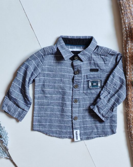 Camisa Black and blue talla 6 meses