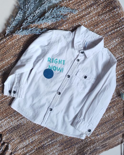 Camisa Black and blue talla 24 meses