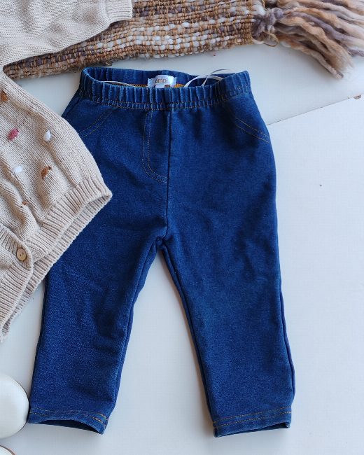 Calzas yamp tipo Jeans 3-6 meses